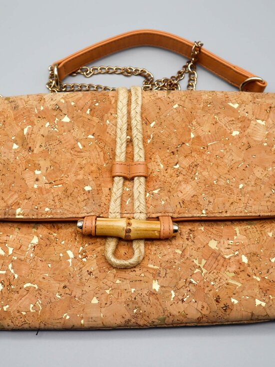 Sondra Roberts Handbags - Convertible Cork Clutch Crossbody Bag Purse Sondra Roberts Boho Coastal Beachy